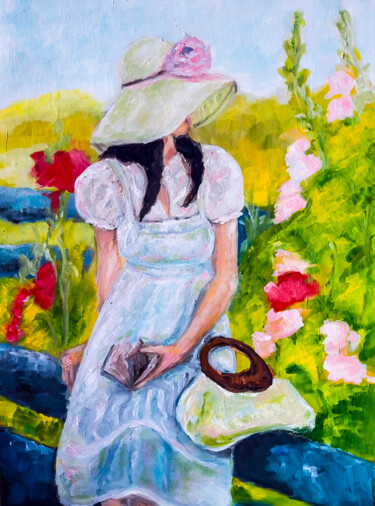 Картина под названием "peinture de femmes" - Elizaveta Megina, Подлинное произведение искусства, Масло