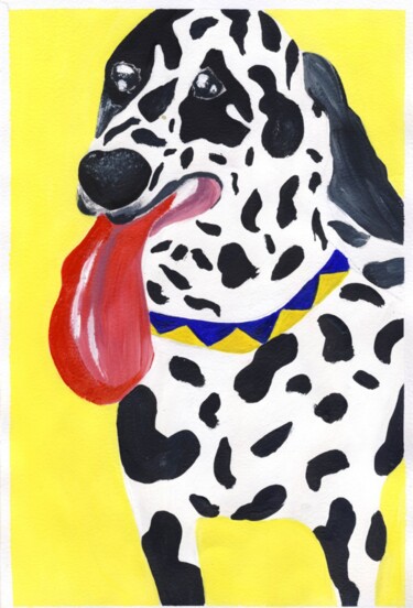 Dalmatien- Bright interior painting Peinture intitulée "Dalmatien- Bright i…" par Elizaveta Pastushchak, Œuvre d'art originale, Acrylique