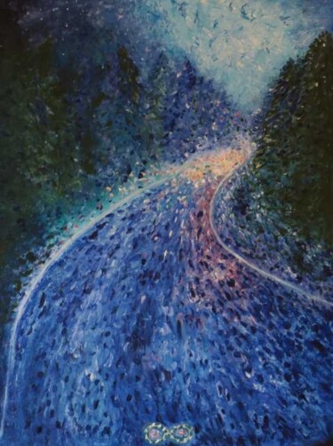Картина под названием "Original Oil painti…" - Елизавета Пугачева, Подлинное произведение искусства, Масло Установлен на Дер…