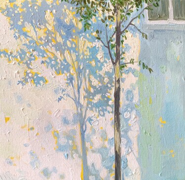 Pittura intitolato "Oil painting tree s…" da Elizaveta Pugacheva, Opera d'arte originale, Olio