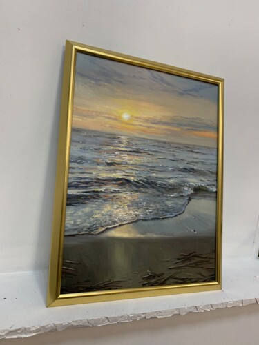 Картина под названием "Картина маслом "Мор…" - Елизавета Пугачева, Подлинное произведение искусства, Масло Установлен на Дер…