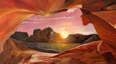 Картина под названием "Original oil painti…" - Елизавета Пугачева, Подлинное произведение искусства, Масло Установлен на Дер…