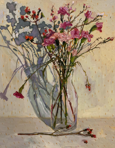 Картина под названием "Original oil painti…" - Елизавета Пугачева, Подлинное произведение искусства, Масло Установлен на Дер…
