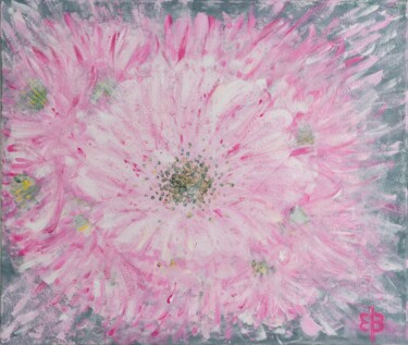 Painting titled "Cherry Blossom Expl…" by Elke Bügler, Original Artwork, Acrylic