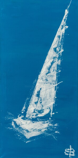 Painting titled "Sailing" by Elke Bügler, Original Artwork, Acrylic