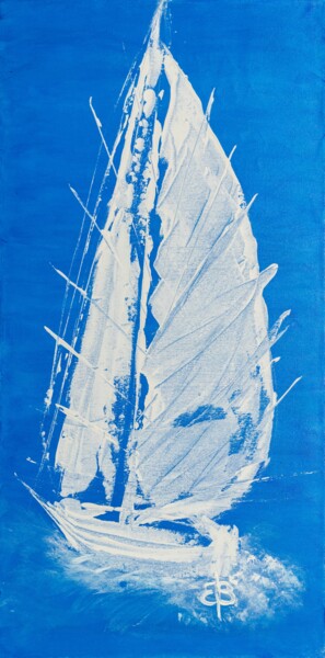 Pittura intitolato "Sailing Away" da Elke Bügler, Opera d'arte originale, Acrilico