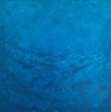 Schilderij getiteld "Into The Blue" door Elke Bügler, Origineel Kunstwerk, Acryl