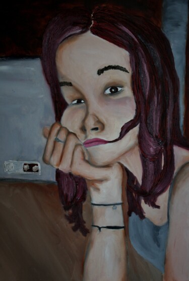 Картина под названием "Self-portrait" - Elke Matthaeus, Подлинное произведение искусства, Масло