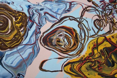Pittura intitolato "Abstrait N° 39/2017" da Elke Thiébaut, Opera d'arte originale, Acrilico