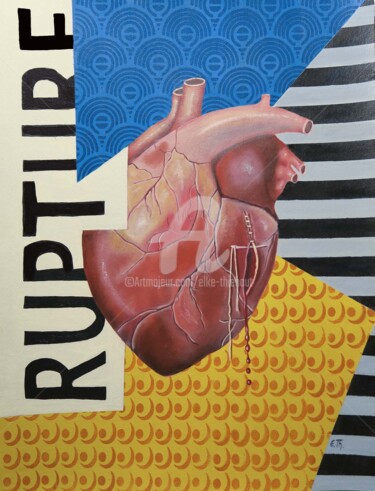 Painting titled "Rupture" by Elke Thiébaut, Original Artwork, Acrylic