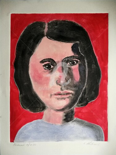 印花与版画 标题为“Sans Titre Portrait…” 由Elke Thiébaut, 原创艺术品, 蒙纳