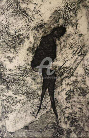 Incisioni, stampe intitolato "La Déchirure" da Elke Thiébaut, Opera d'arte originale, Collagraphy