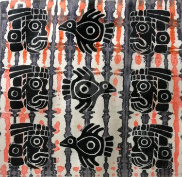 Maya Peinture intitulée "Maya" par Elke Thiébaut, Œuvre d'art originale, Acrylique