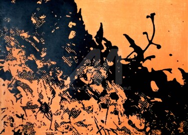 Jardin Отпечатки и Гравюры под названием "Jardin" - Elke Thiébaut, Подлинное произведение искусства, Линогравюры
