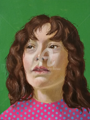 Peinture intitulée "Petit Visage 6" par Elke Thiébaut, Œuvre d'art originale, Huile
