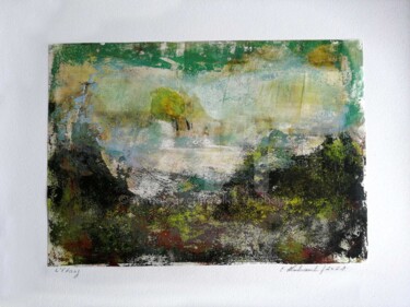 L'Etang Printmaking titled "L'Etang" by Elke Thiébaut, Original Art, Monotype