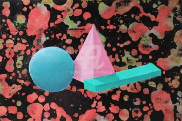 Peinture intitulée "Trois Formes" par Elke Thiébaut, Œuvre d'art originale, Huile