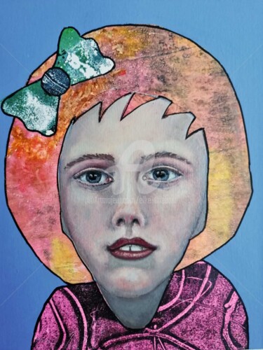 Malerei mit dem Titel "Orange" von Elke Thiébaut, Original-Kunstwerk, Acryl
