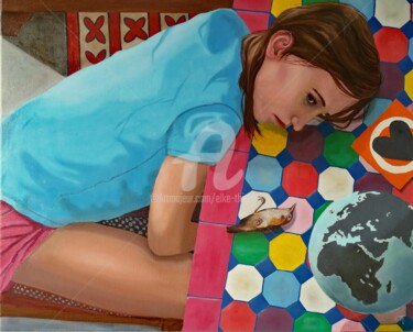Картина под названием "The last Generation" - Elke Thiébaut, Подлинное произведение искусства, Масло