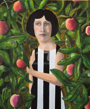 Painting titled "Eve" by Elke Thiébaut, Original Artwork, Acrylic