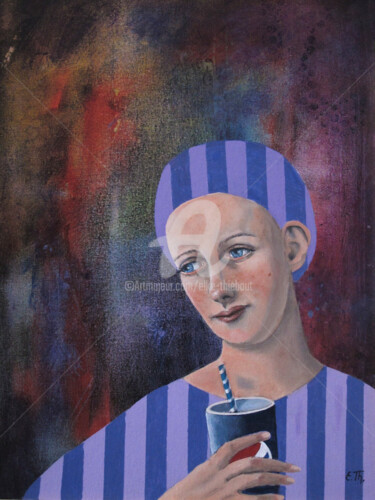 Painting titled "Sans titre (16)" by Elke Thiébaut, Original Artwork, Acrylic