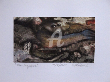 Pittura intitolato "Une Singerie" da Elke Thiébaut, Opera d'arte originale, Acrilico