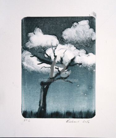 Gravures & estampes intitulée "N° 2" par Elke Thiébaut, Œuvre d'art originale, Monotype