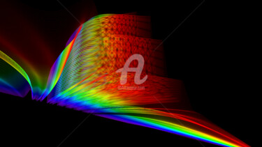 Цифровое искусство под названием "Ribbon of Diffracti…" - Elkement, Подлинное произведение искусства, 2D Цифровая Работа