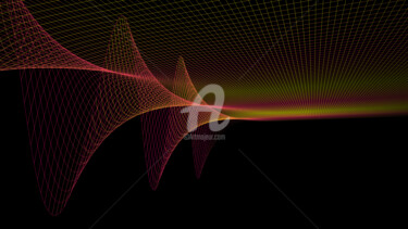 Digitale Kunst mit dem Titel "Temperature Waves #4" von Elkement, Original-Kunstwerk, 2D digitale Arbeit