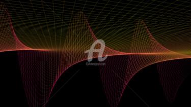 Arts numériques intitulée "Temperature Waves #3" par Elkement, Œuvre d'art originale, Travail numérique 2D