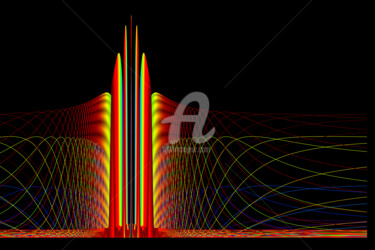 Arte digitale intitolato "Stargate of Diffrac…" da Elkement, Opera d'arte originale, Lavoro digitale 2D