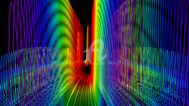 Digitale Kunst getiteld "Sparse Spectral Spa…" door Elkement, Origineel Kunstwerk, 3D-modellering