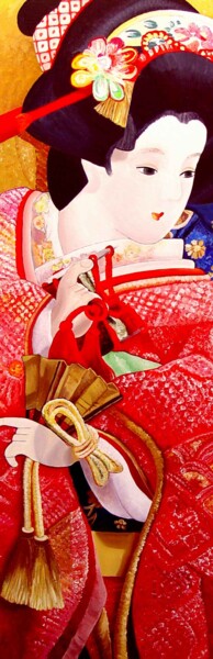 Painting titled "geisha nine" by Ella Joosten, Original Artwork, Acrylic