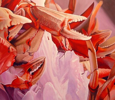 Peinture intitulée "Crab" par Ella Joosten, Œuvre d'art originale, Acrylique