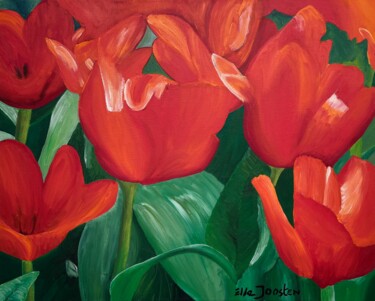 Schilderij getiteld "Flowering Time One" door Ella Joosten, Origineel Kunstwerk, Acryl