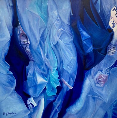 Schilderij getiteld "Bluish" door Ella Joosten, Origineel Kunstwerk, Acryl