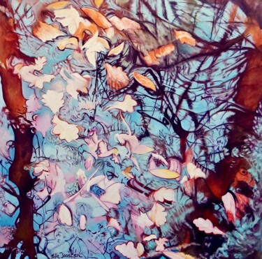 Peinture intitulée "foliage three" par Ella Joosten, Œuvre d'art originale, Acrylique