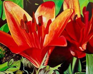 Painting titled "Bloom One" by Ella Joosten, Original Artwork, Acrylic