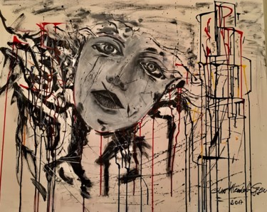 Ζωγραφική με τίτλο "Abstrakt" από Ella Kleedorfer-Egger, Αυθεντικά έργα τέχνης