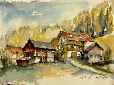 Malerei mit dem Titel "2002 Südtiroler Hof…" von Ella Kleedorfer-Egger, Original-Kunstwerk
