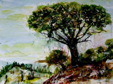 Painting titled "Der Pinienbaum Tosk…" by Ella Kleedorfer-Egger, Original Artwork