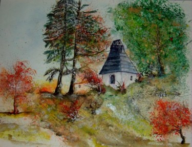 Painting titled "Die Kapelle von St.…" by Ella Kleedorfer-Egger, Original Artwork