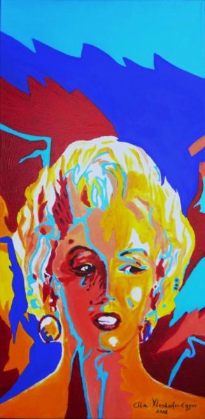 Malerei mit dem Titel "Marilyn Monroe" von Ella Kleedorfer-Egger, Original-Kunstwerk