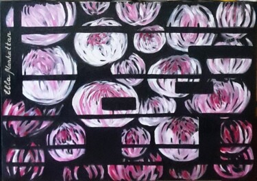 Painting titled "Peonies" by Ella Manhattan, Original Artwork, Acrylic