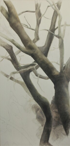 Painting titled "tree1" by Ella Barsky, Original Artwork, Oil