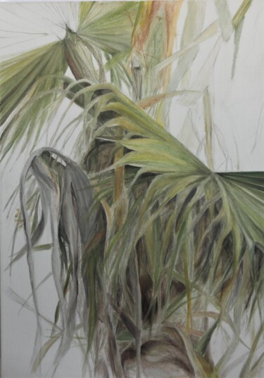 Painting titled "palm2" by Ella Barsky, Original Artwork, Oil