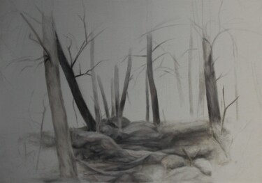 Pittura intitolato "forest1" da Ella Barsky, Opera d'arte originale, Olio