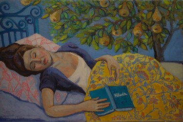 Painting titled "Dream" by Ellada Ismayil, Original Artwork, Oil Mounted on Wood Stretcher frame