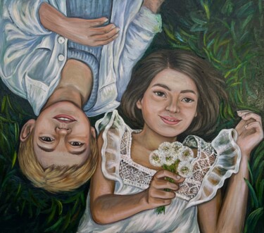 Pintura intitulada "Memory og childhood" por Ellada Ismayil, Obras de arte originais, Óleo