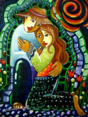 Malerei mit dem Titel "Habang buhay" von Ellen Carmona-Kochoa, Original-Kunstwerk